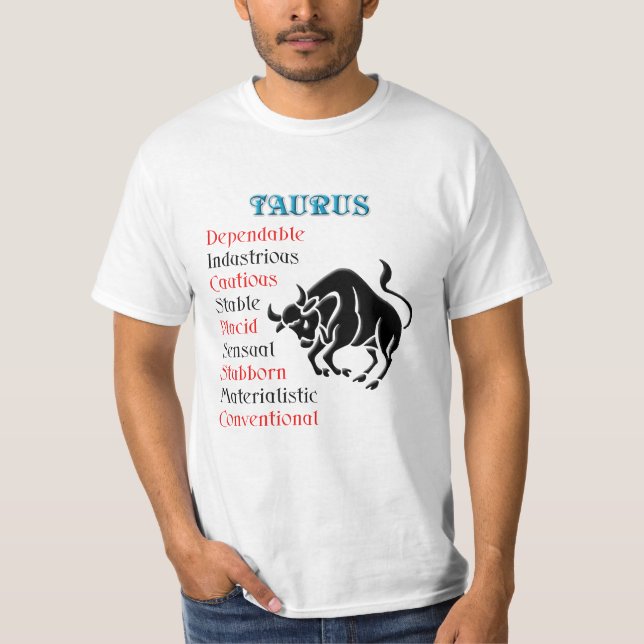 Taurus Horoscope Zodiac Sign T-Shirt (Vorderseite)