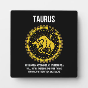 Taurus - Horoskop, Funny Zodiac Unterzeichner Spaß Fotoplatte
