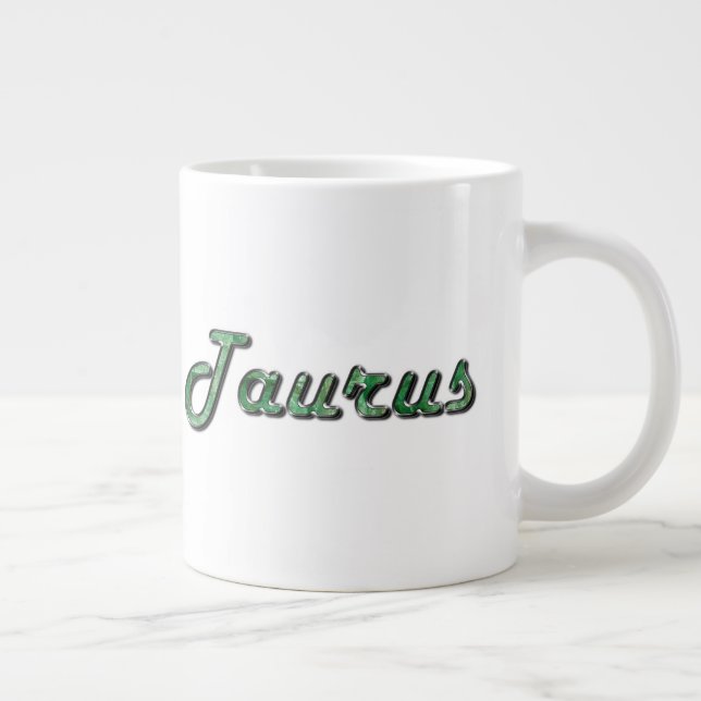 Taurus in Emerald Gemstone Jumbo-Tasse (Rechts)