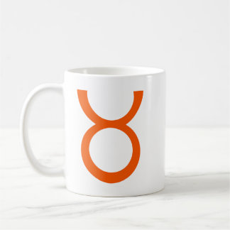 Taurus in Orange Kaffeetasse