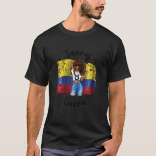 Taurus Königin Afro Kolumbianische Frauen Afrikani T-Shirt