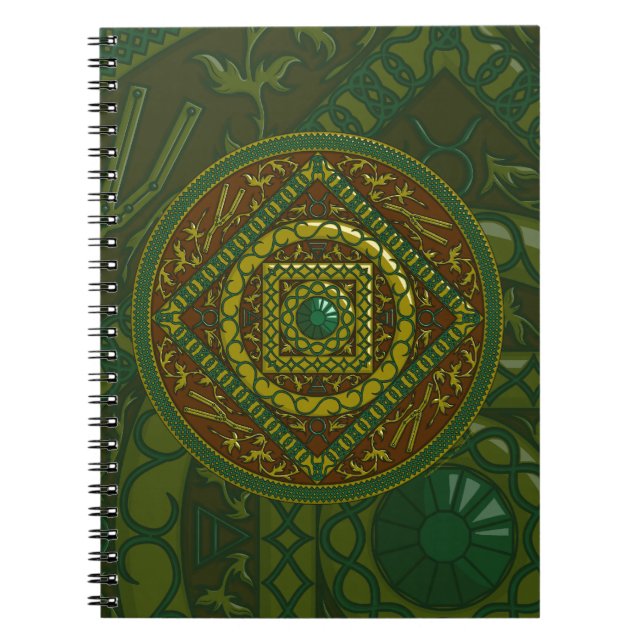 Taurus Mandala Notebook Notizblock (Vorderseite)