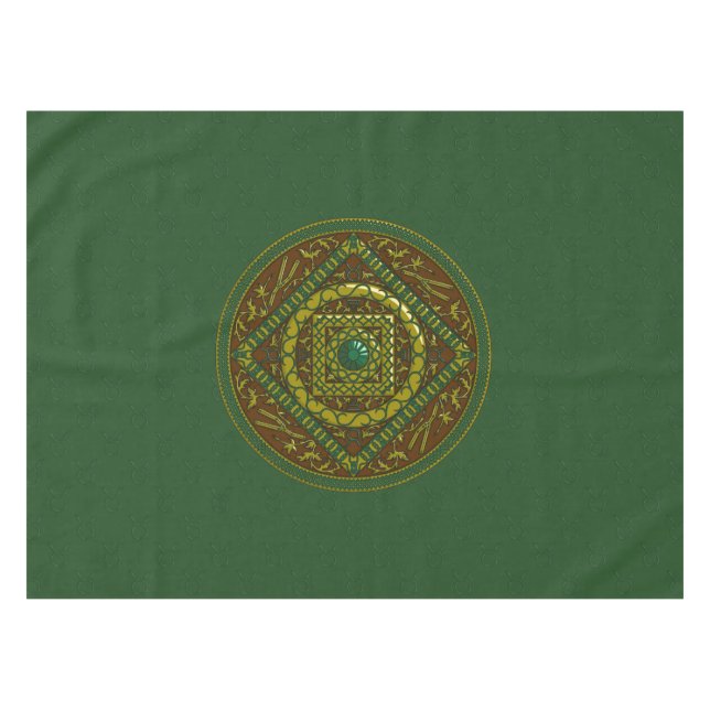 Taurus Mandala Tablecloth Tischdecke (Vorderseite (Horizontal))