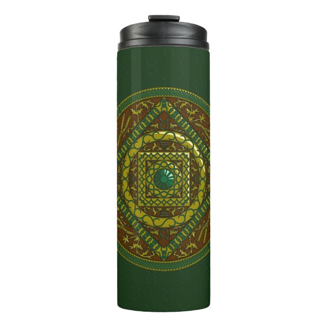 Taurus Mandala Thermal Tumbler Thermosbecher (Vorderseite)