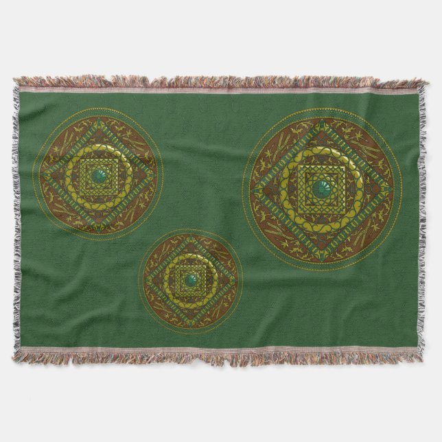 Taurus Mandala Throw Blanket Decke (Vorderseite)