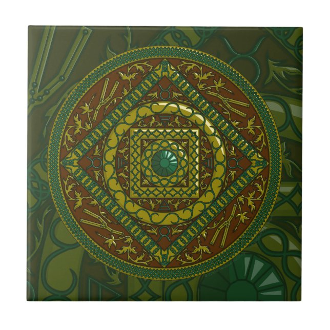 Taurus Mandala Tile Fliese (Vorderseite)