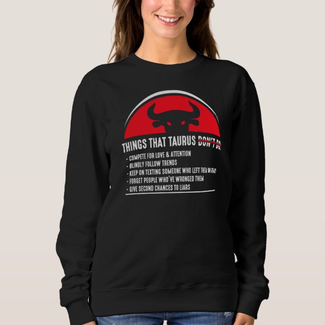 Taurus Merchandise Season Zodiac Sign Astrographis Sweatshirt (Vorderseite)