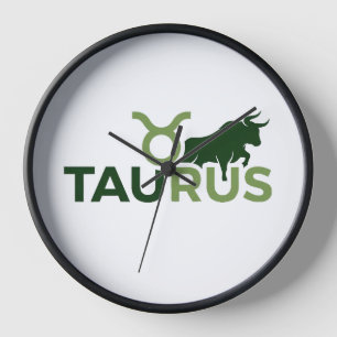 Taurus Modern Overlap-Typografie Sternzeichen-Graf Uhr