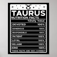 Taurus Nutrition Style Zodiac Design, Taurus
