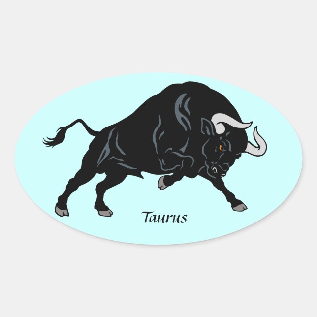 Taurus Ovaler Aufkleber (Vorderseite)