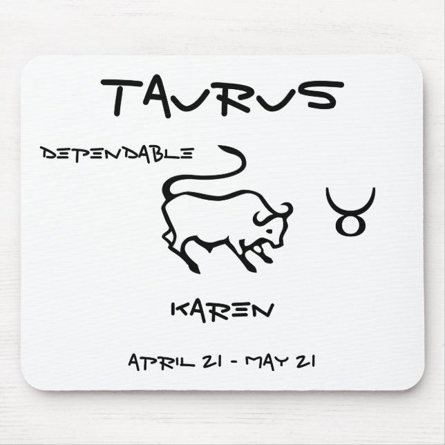 Taurus Personalisiert Mousepad (Vorne)