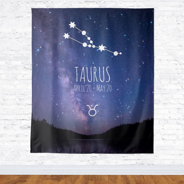 Taurus | Personalisierte Astrologie Wandteppich (Von Creator hochgeladen)