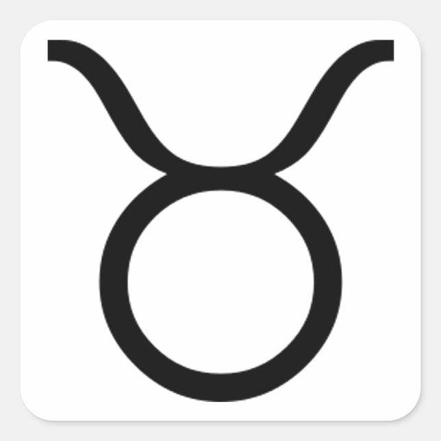 Taurus Quadratischer Aufkleber (Vorderseite)