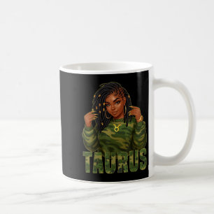 Taurus Queen Locd Black Woman Camouflage Zodiac Si Kaffeetasse