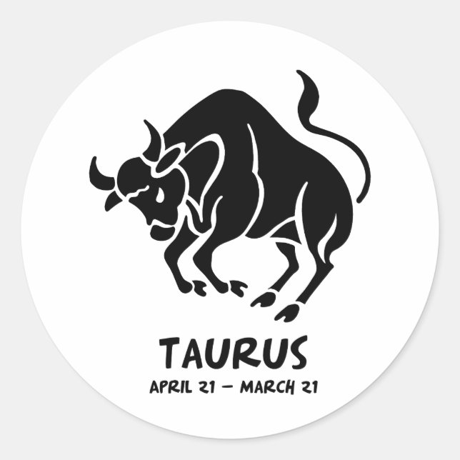 Taurus Runder Aufkleber (Vorderseite)
