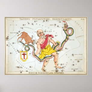 Taurus - Serpens - Skutum - Sternbild Poster