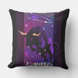 Taurus Sign Throw Pillow Kissen
