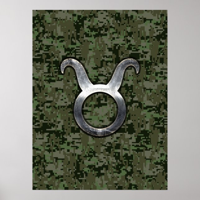 Taurus Signage auf Woodland Green Digital Camoufla Poster (Vorne)