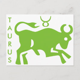 Taurus Signatur Astrologie Zodiac Symbol Postkarte