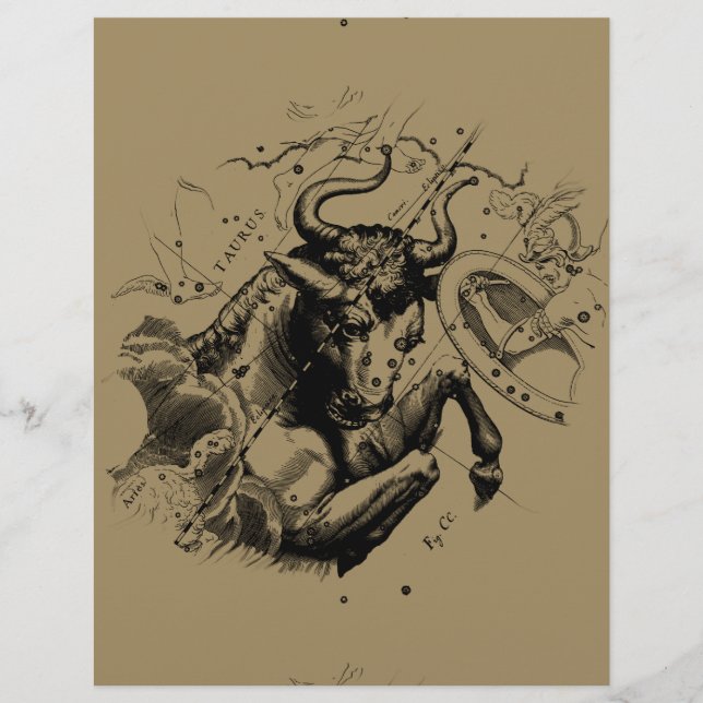 Taurus Signature Constellation Hevelius ca. 1690 (Vorderseite)