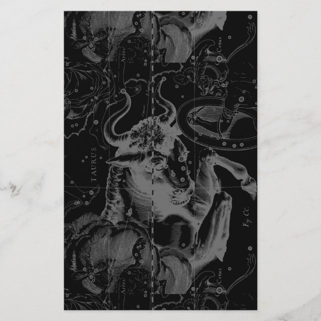 Taurus Signature Constellation Hevelius ca. 1690 Briefpapier (Vorderseite)