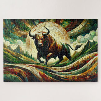 Taurus: Stärke in Mosaiken Puzzle