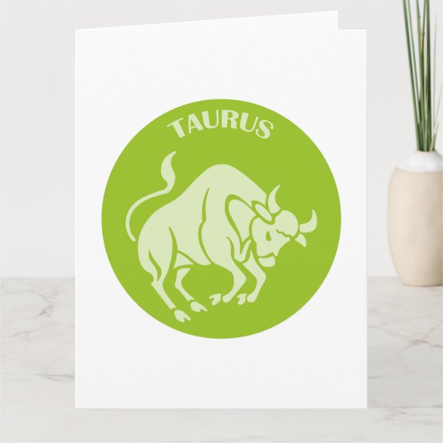 Taurus, Sternzeichen, Horoskop, Astrologie Karte (Vorderseite)