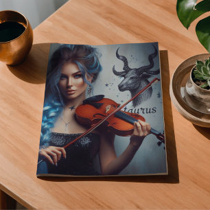 Taurus Sternzeichen Musikerin Violine Decoupage  Seidenpapier