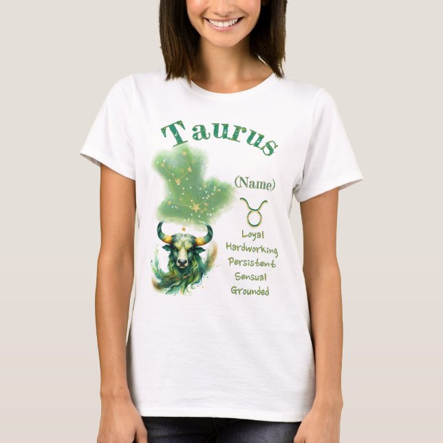 Taurus-Sternzeichen-T-Shirt T-Shirt (Vorderseite)