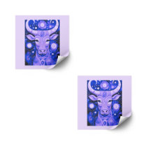 Taurus Stickers: Lila Set von Taurus-Sonnenaufkleb