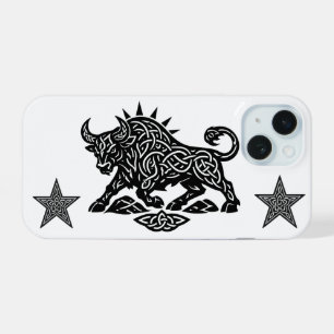 Taurus Stier Sigil — Erdgebundene Zodiac-Tintearbe iPhone 15 Hülle
