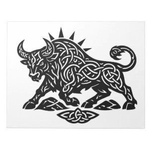 Taurus Stier Sigil — Erdgebundene Zodiac-Tintearbe Notizblock