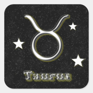 Taurus-Symbol Quadratischer Aufkleber