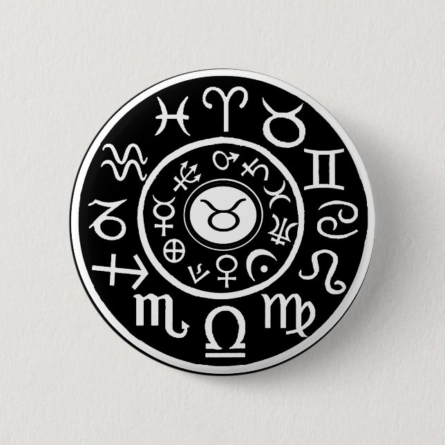 Taurus the Bull Celestial Zodiac Button (Vorderseite)