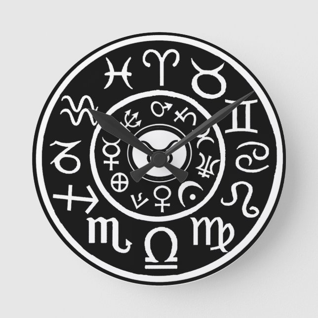 Taurus the Bull Celestial Zodiac Runde Wanduhr (Vorderseite)