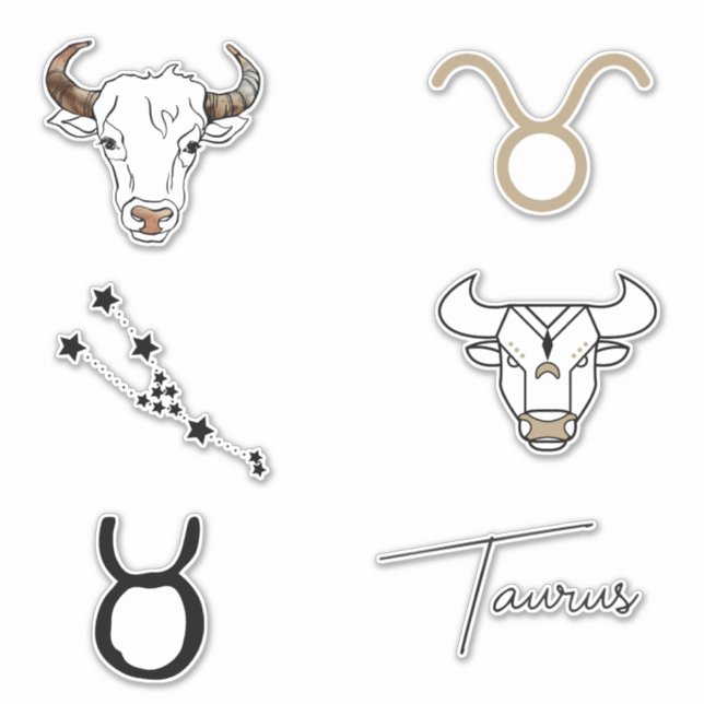 Taurus the Bull Geburtstag Astrologie zodiac schwa Aufkleber (Vorderseite)