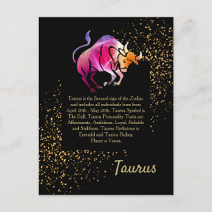 Taurus The Bull Postkarte