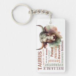 Taurus the Bull Tracks Zodiac Sign Geburtsdatum Schlüsselanhänger