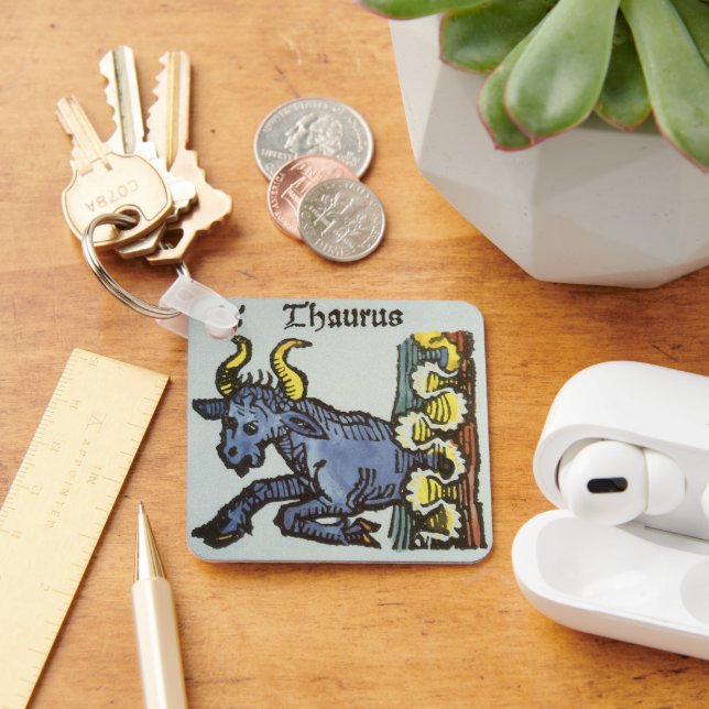 Taurus the Bull, Vintage Zeichen des Göttlichen Schlüsselanhänger (Schreibtisch)