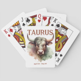 Taurus The Bull Zodiac Sign Custom Geburtstag Spielkarten