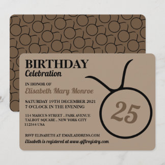 Taurus, The Bull, Zodiac Star Sign, Geburtstag Einladung