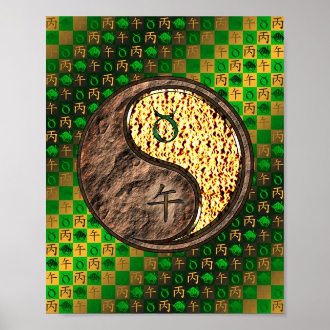 Taurus und Feuerpferd Poster (Vorne)