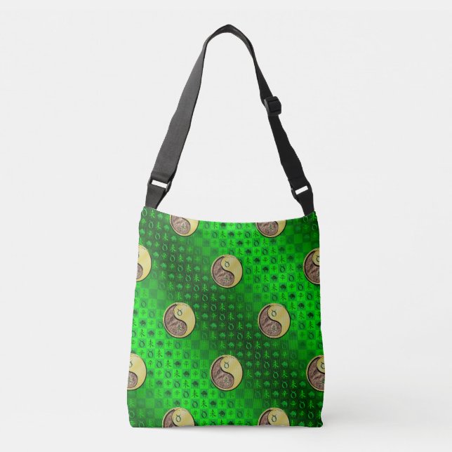 Taurus und Metallziege Tragetaschen Mit Langen Trägern (Vorderseite)