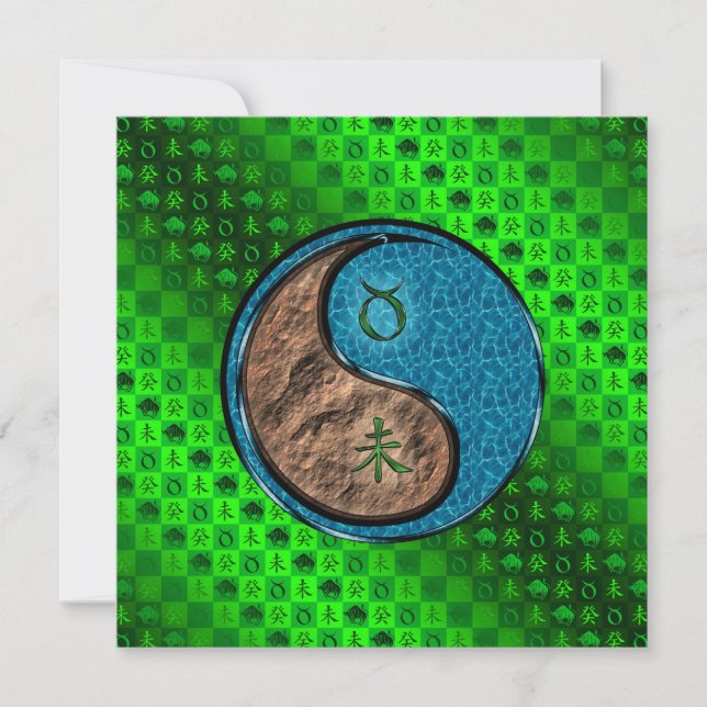 Taurus & Water Goat Karte (Vorderseite)
