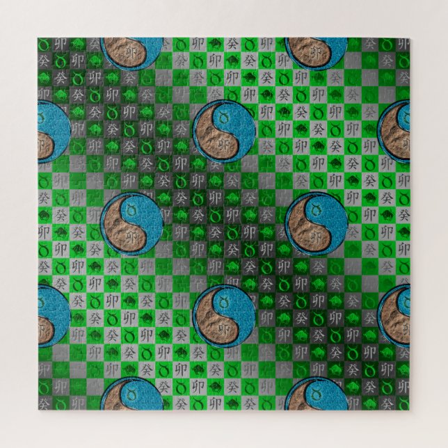 Taurus & Water Rabbit Puzzle (Vertikal)