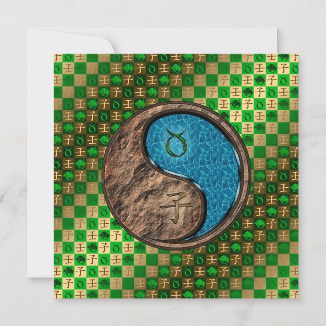 Taurus & Water Rat Karte (Vorderseite)