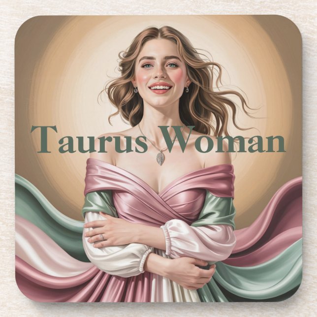 Taurus Woman Sings Gold Untersetzer Set (Vorderseite)