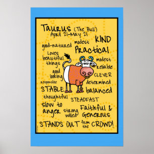 Taurus wordcloudposter poster