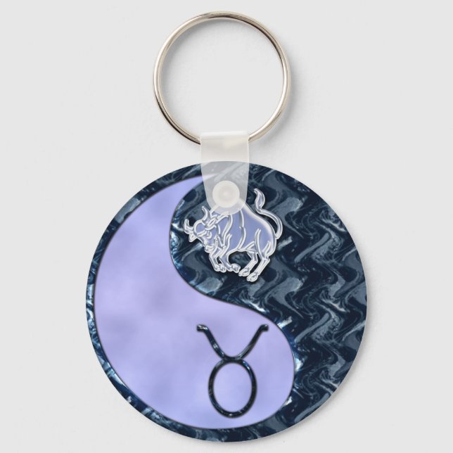 Taurus Yin Yang Schlüsselanhänger (Vorderseite)