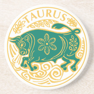 Taurus Zeichen des Zodiaks auf Getränkeuntersetzer